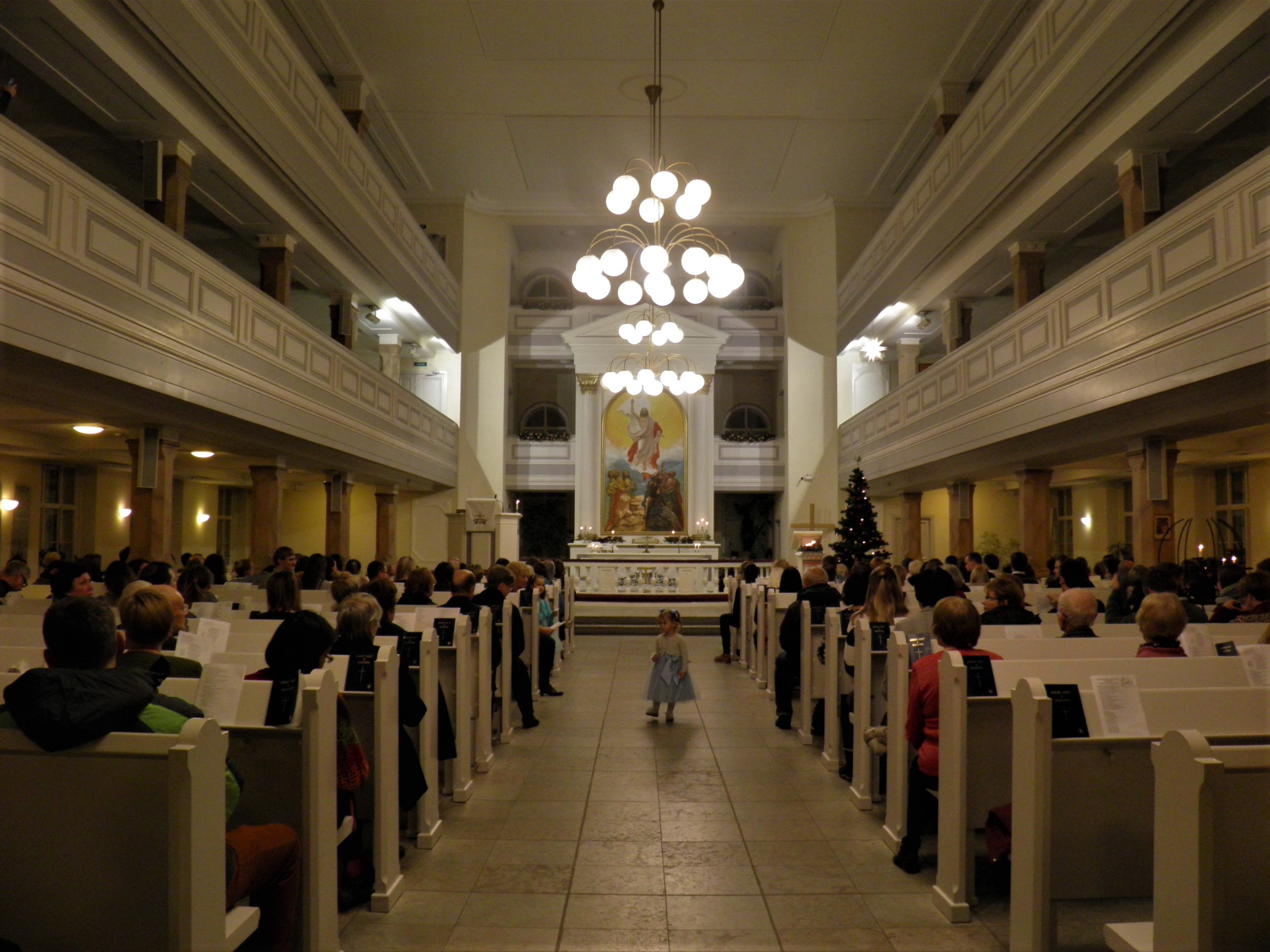 Зал лютеранской церкви св. Марии, «Рождественский марафон», 24.12.2019 (фото: А.Камалдинов)