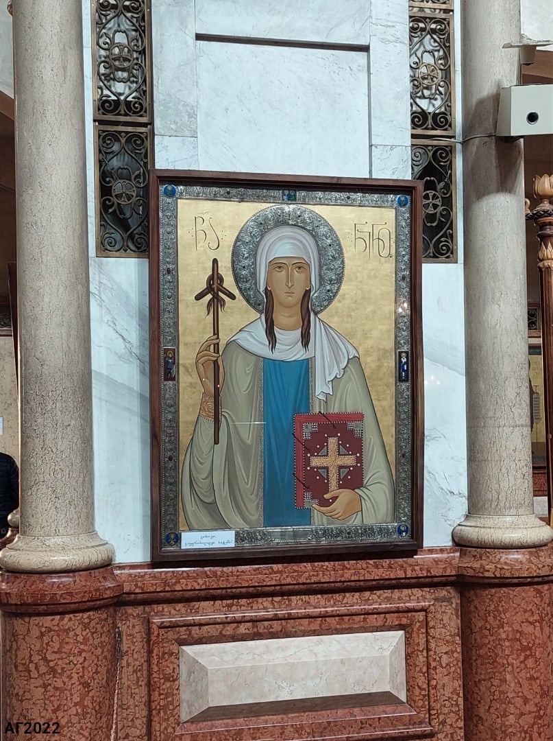 Икона святой Нины. Цминда Самеба (кафедральный собор Пресвятой Троицы), Тбилиси, 02.01.2023
