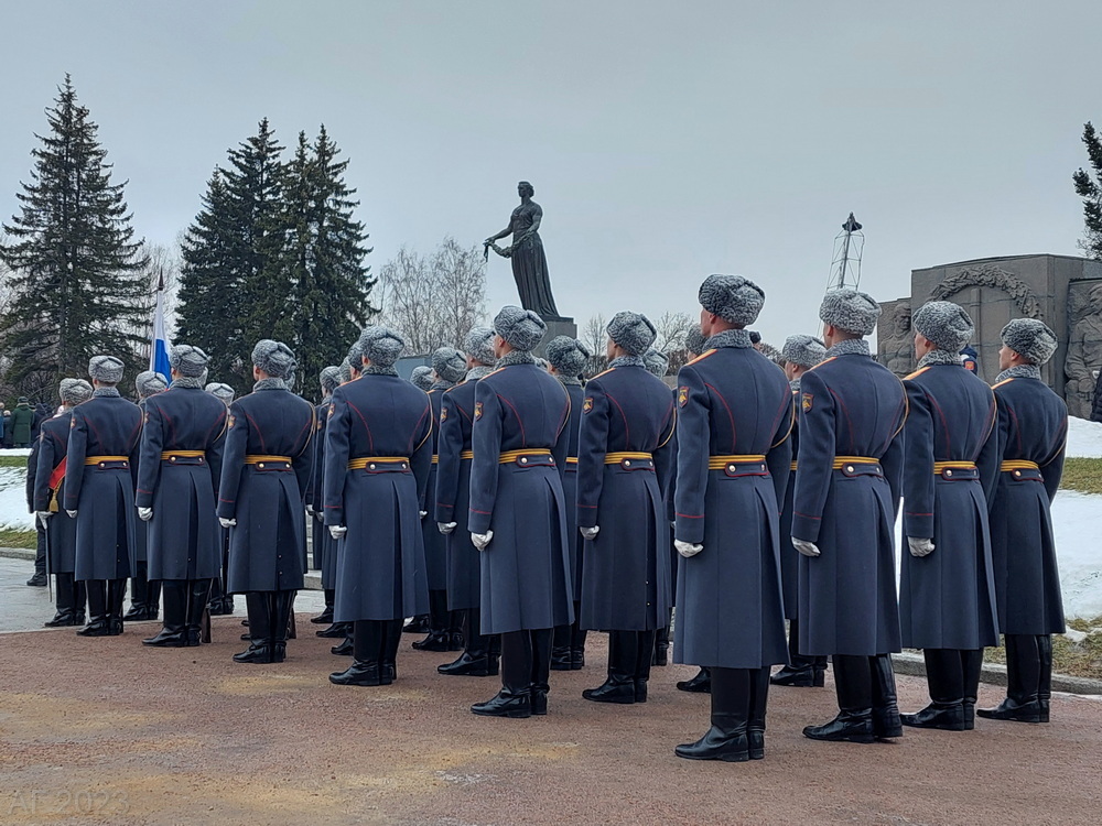 79-я годовщина полного освобождения Ленинграда от блокады, Пискарёвское кладбище, 27.01.2023