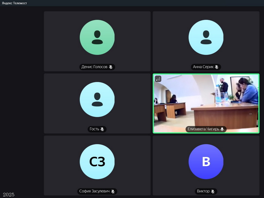 Онлайн участники секции 2. XIV международная студенческая научная конференция «Христианские ценности в культуре современной молодёжи», Институт теологии БГУ, Минск, 21.11.2025